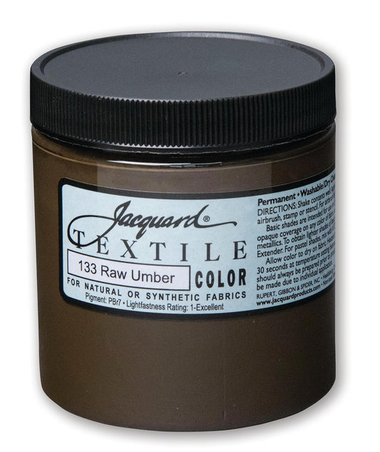 Jacquard Textile Color Fabric Paint 8Oz-Raw Umber