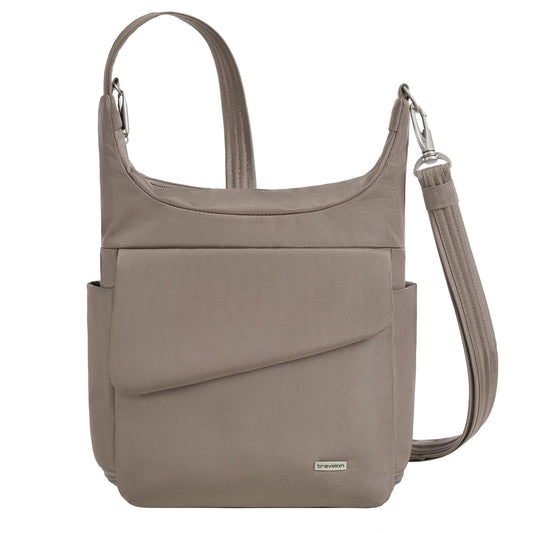 Travelon Handbag, 9" x 12.5" x 3.5" Center Height:9.5", Hazelnut
