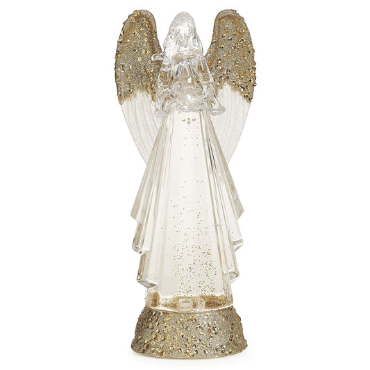 Roman 133404 Led Swirl Gold Angel with Bird, 12.5 inch