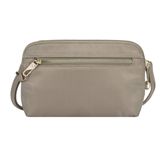 Travelon Women's Anti-Theft Tailored Convertible Crossbody Clutch Cross Body Bag, Sable, One Size