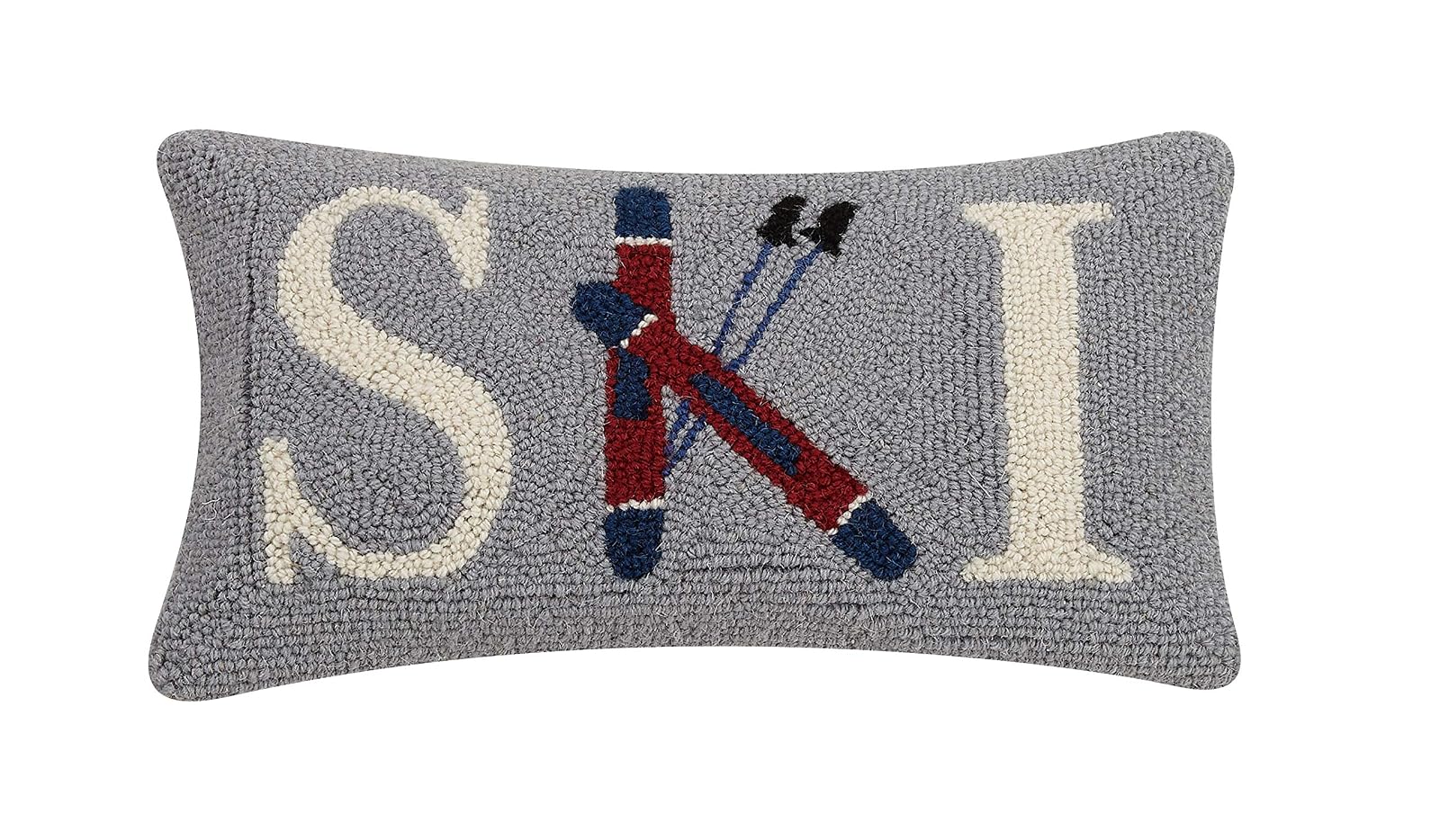 Peking Handicraft Peking Handcraft 31TG198C16OB Ski Hook Pillow, 16-inch Long, Wool and Cotton