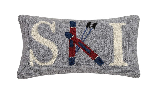 Peking Handicraft Peking Handcraft 31TG198C16OB Ski Hook Pillow, 16-inch Long, Wool and Cotton