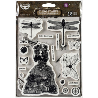 PRIMA MARKETING INC Rubber Stamp, Finnabair 6x7.5 Cling Stamp Dare to dream - 18
