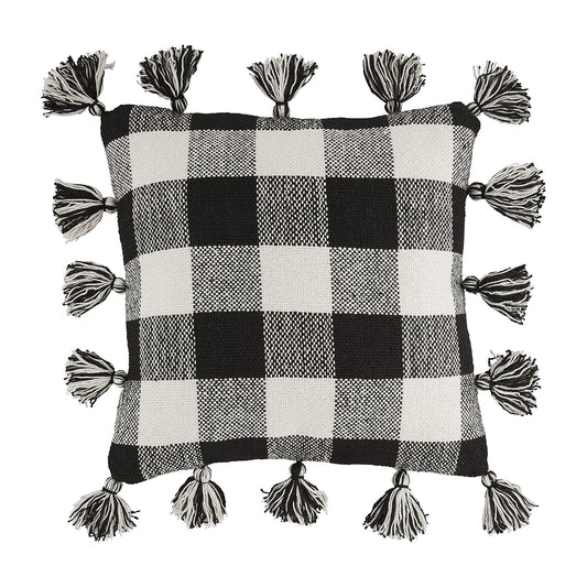 Mud Pie Pillow, 22" x 22", Black