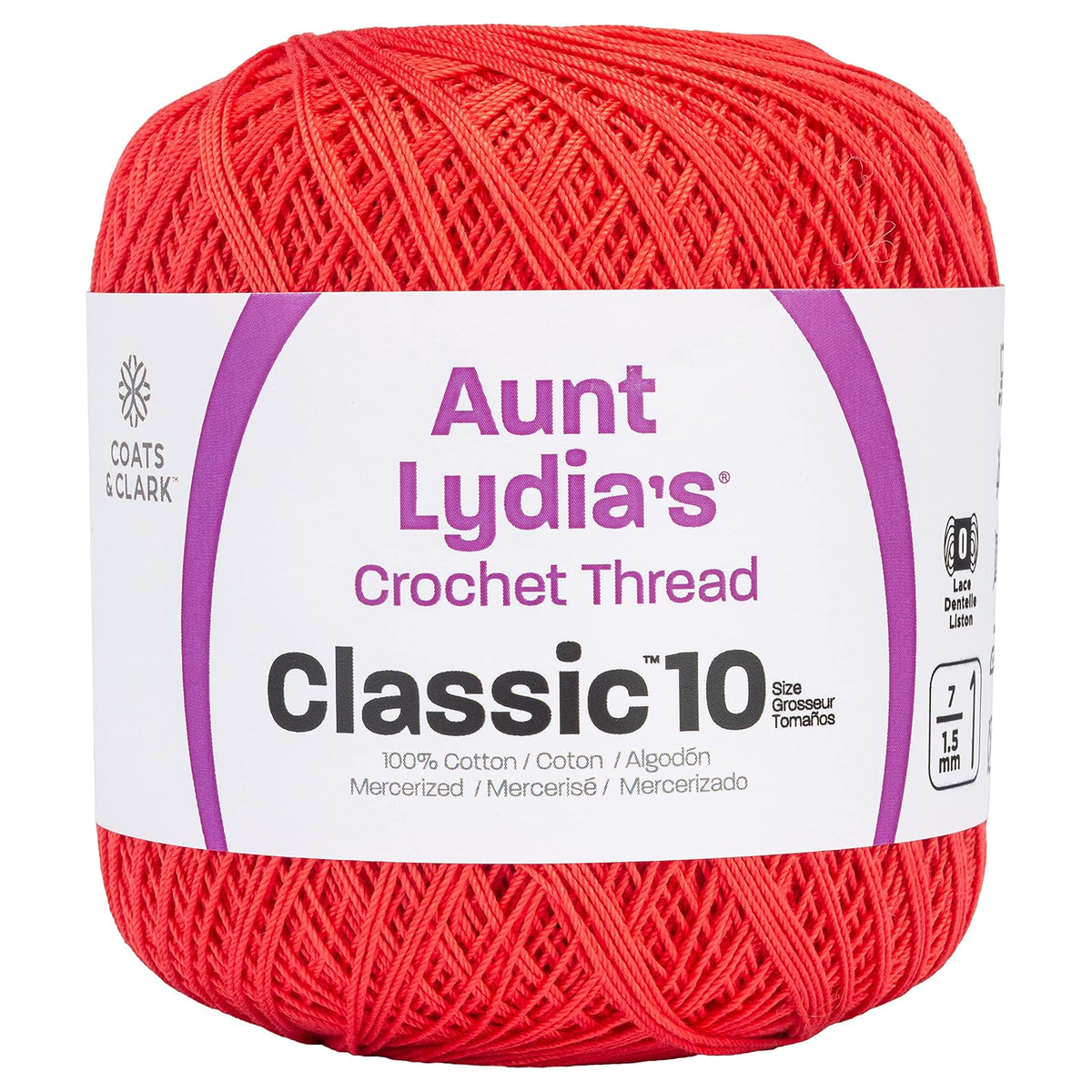 Aunt Lydia's Yarn, 10, Bright Coral