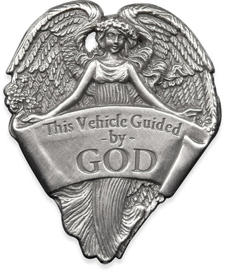 Quanta Angelstar 15727 Metal Visor Clip 2-1/2-Inch This Vehicle Guided by God