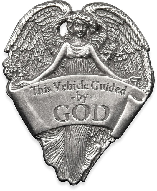 Quanta Angelstar 15727 Metal Visor Clip 2-1/2-Inch This Vehicle Guided by God