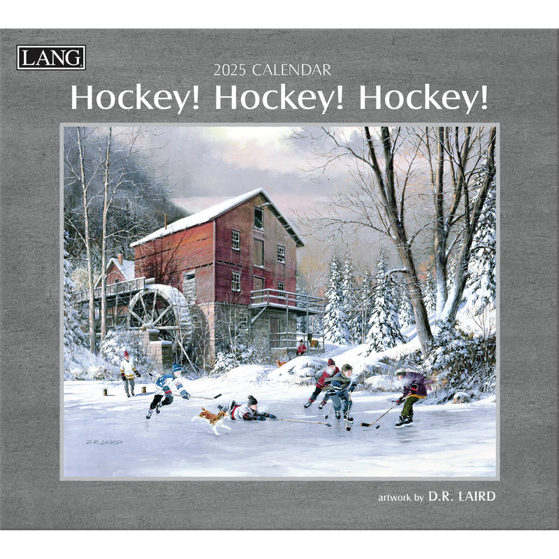 LANG Hockey Hockey Hockey 2025 Wall Calendar (25991001916)