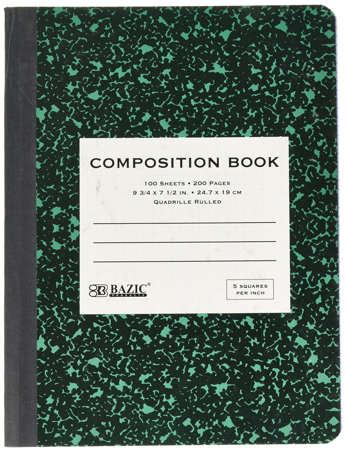 BAZIC PRODUCTS Blank Book, 1, Green