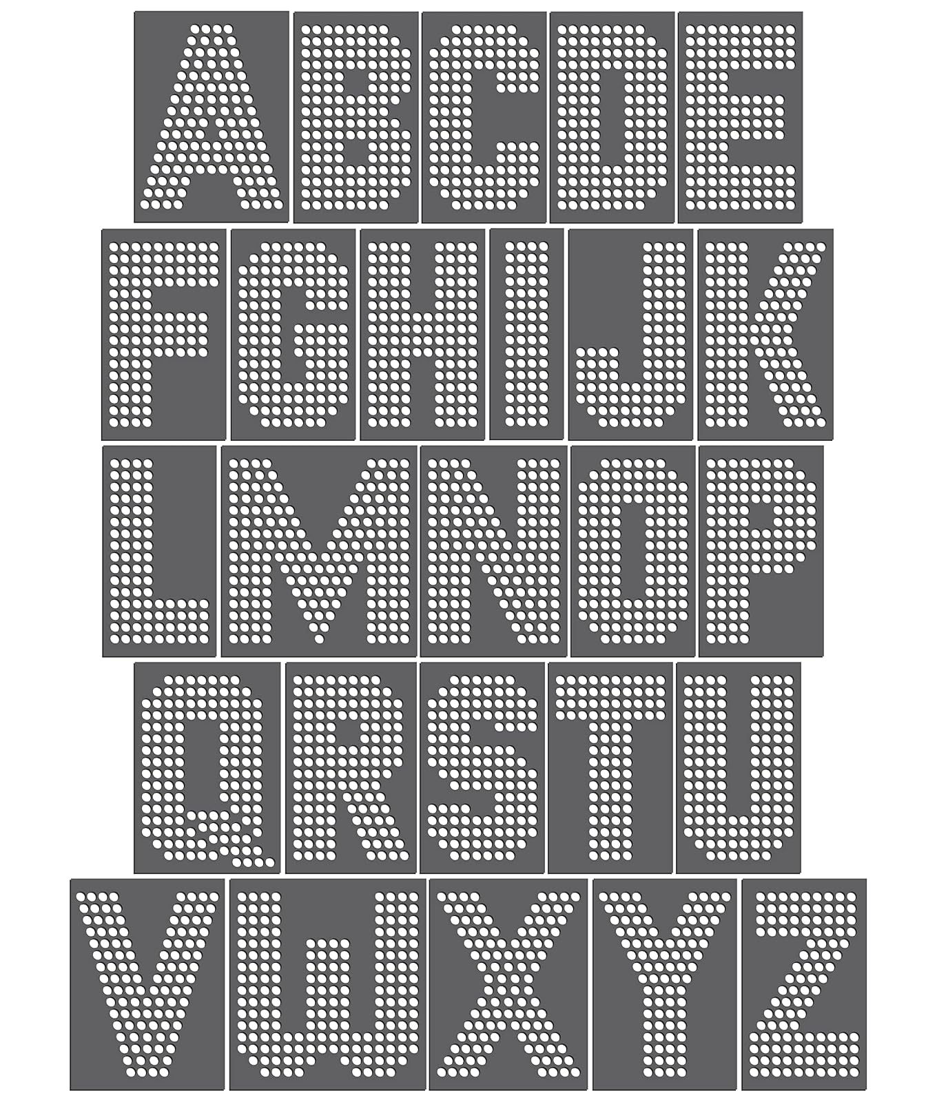 Rhinestone Genie Font-Bolt 3" Magnetic Rhinestone Template, Black