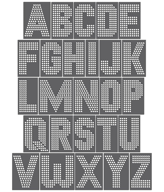 Rhinestone Genie Font-Bolt 3" Magnetic Rhinestone Template, Black
