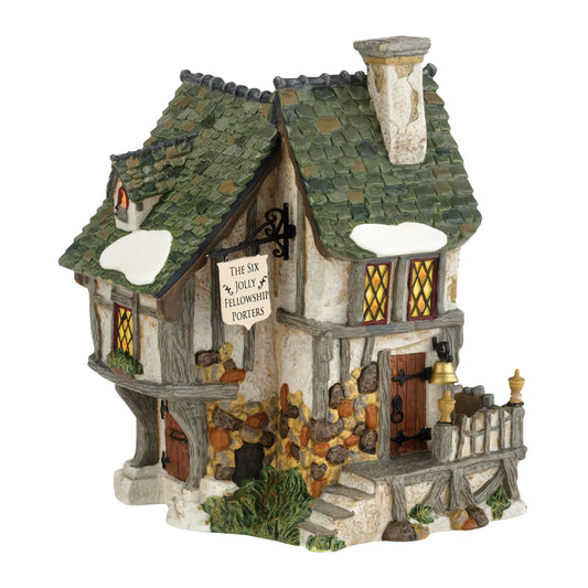 *Department 56 Dickens' Village Six Jolly Fellowship Porters Lit House, 6.9 inch