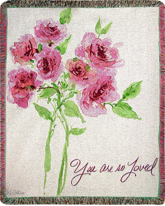 Manual Woodworkers & Weavers Tapestry Throw, You are So Loved, 50 x 60