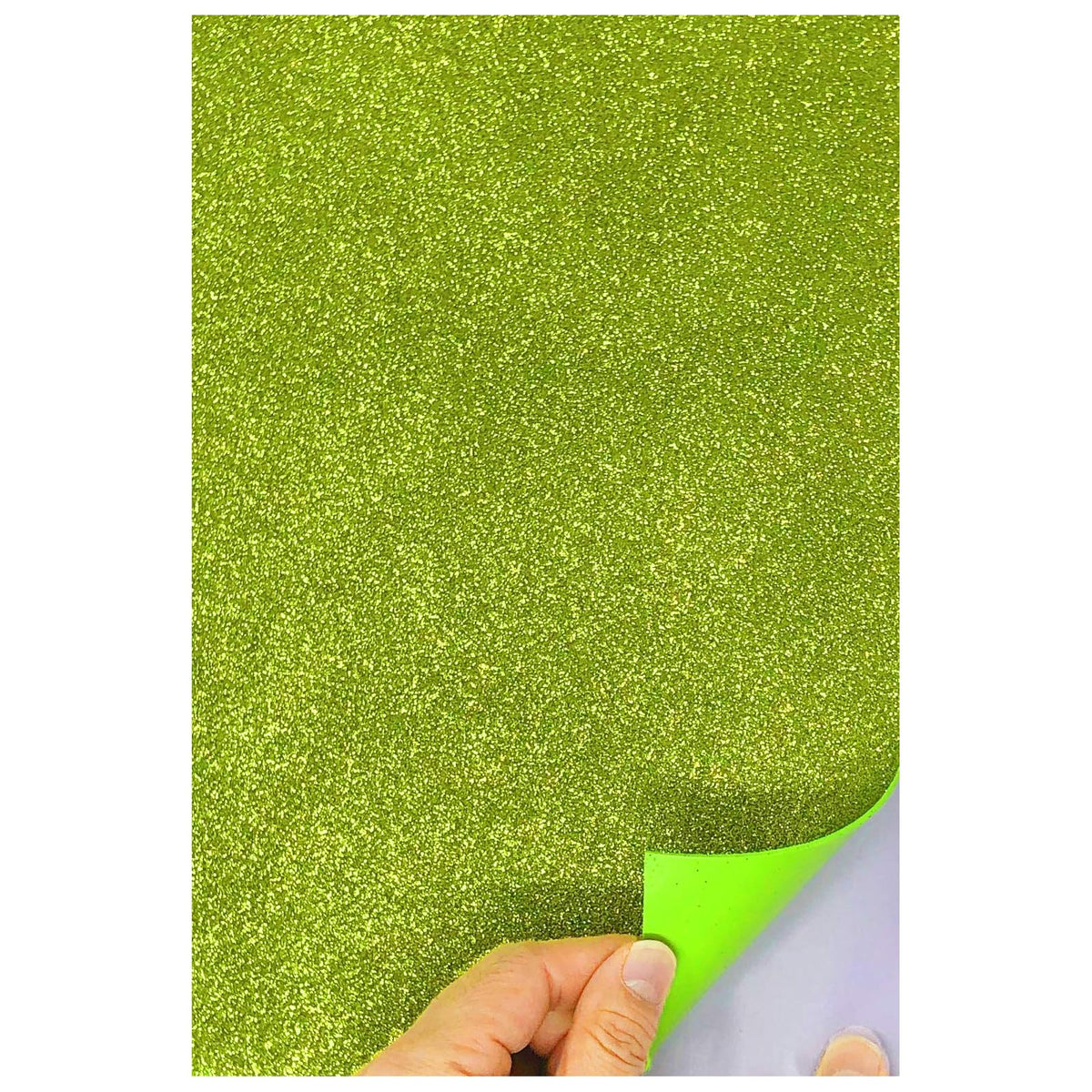 allgala Glitter, 8x12-Adhesive, Lime