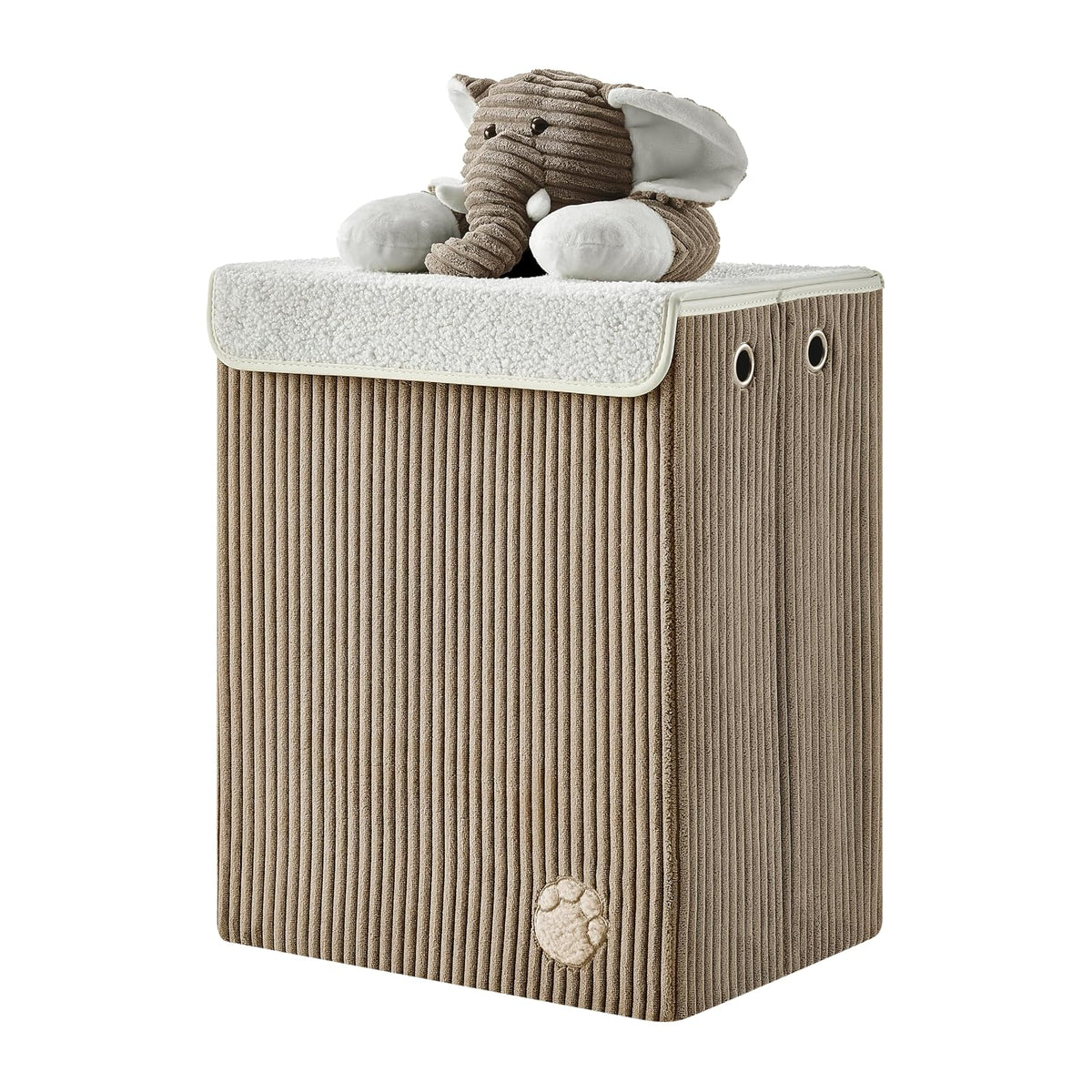 Danya B Laundry Hamper, 16" x 12" x 26", Beige