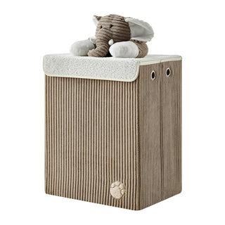 Danya B Laundry Hamper, 16" x 12" x 26", Beige