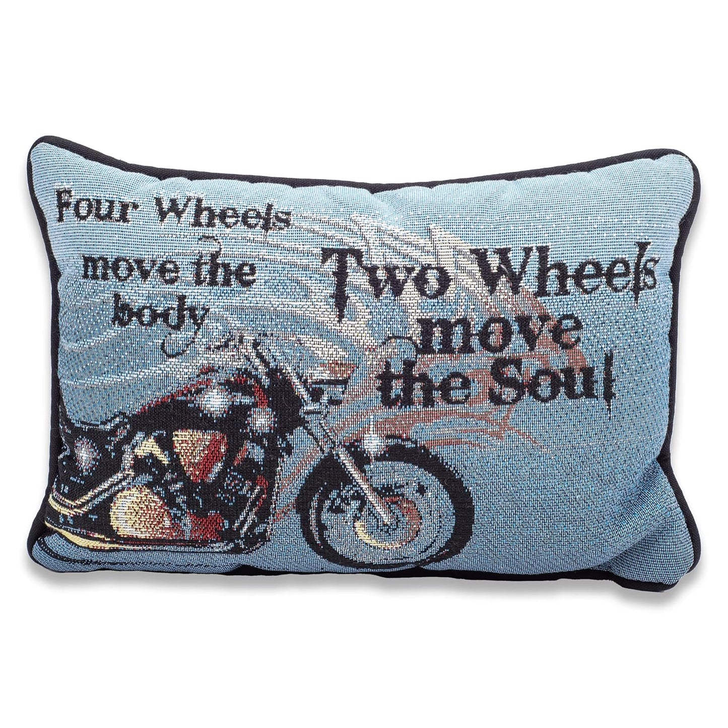 Manual 12.5 x 8.5-Inch Decorative Throw Pillow Four Wheels Move The Body