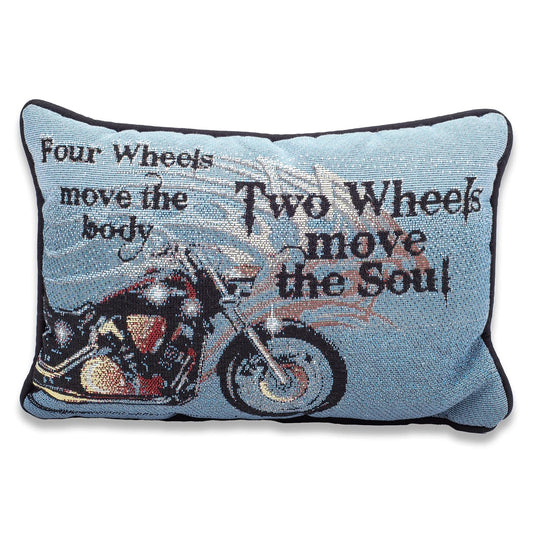 Manual 12.5 x 8.5-Inch Decorative Throw Pillow Four Wheels Move The Body