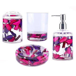 Locco Decor Bathroom Container Set, 4-piece, Leaf