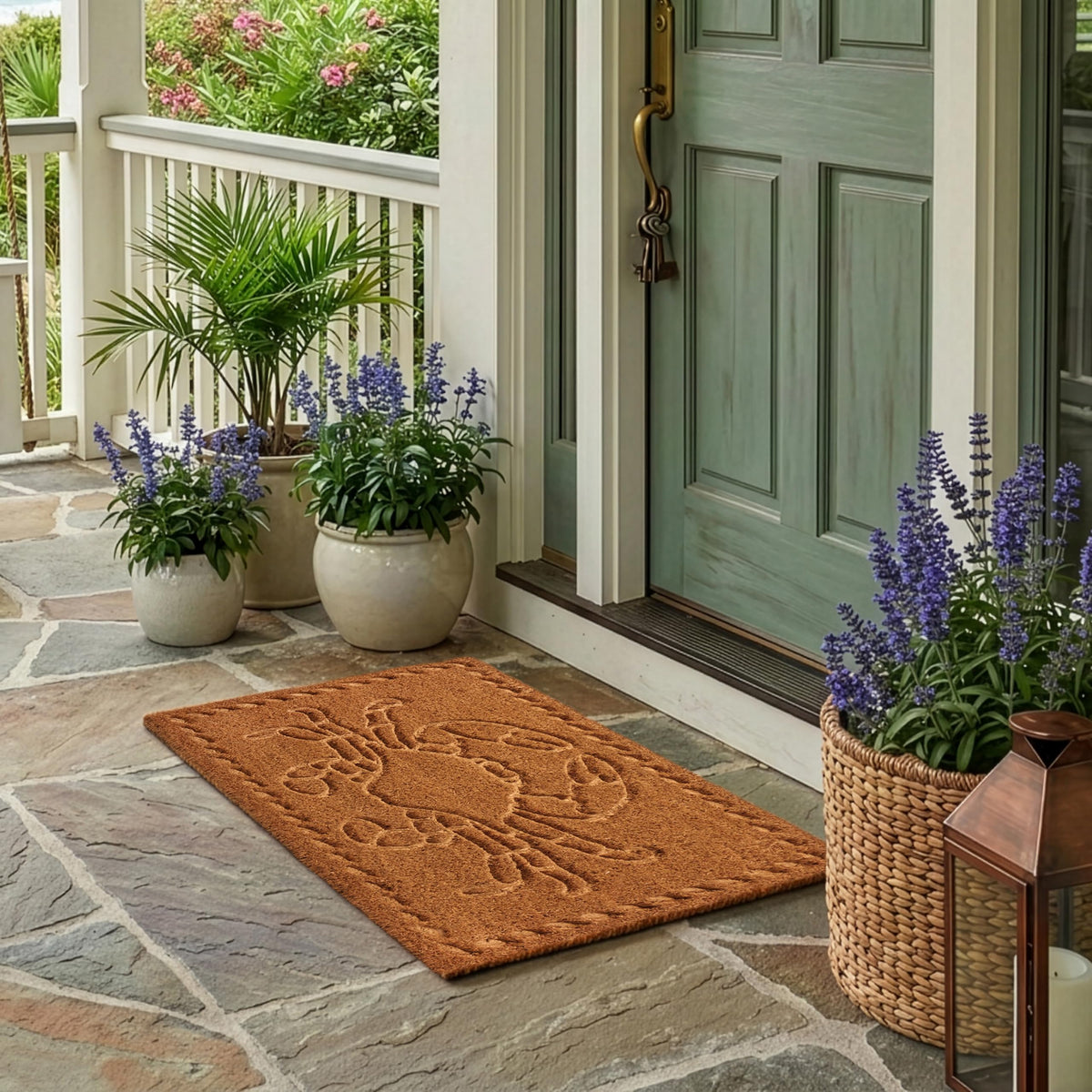 Home Furnishings By Larry Traverso Rug, 18" x 30", Crab Embossed