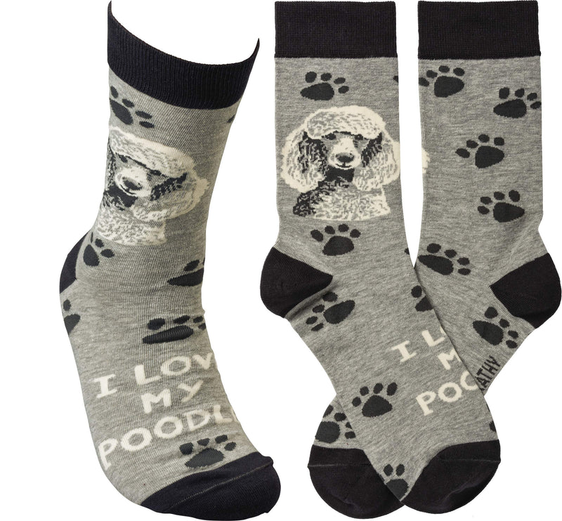 Primitives By Kathy Socks - I Love My Poodle