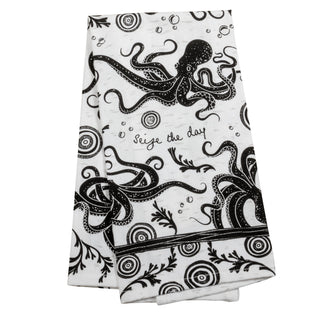 Karma Towel, 18" x 22", White/Black