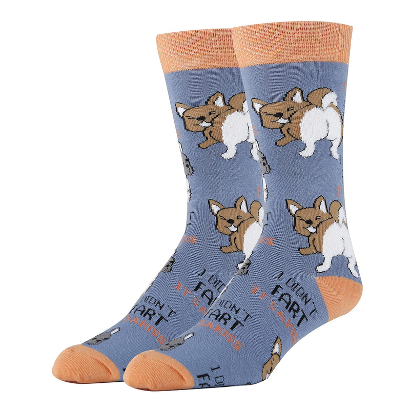 Oooh Yeah! Socks, Mens Cotton Crew Sock (Not a Fart)