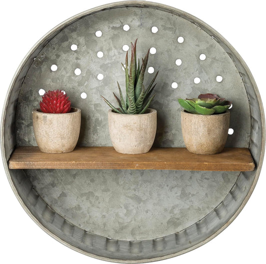 Primitives by Kathy Rustic-Inspired Wall Shelf, Metal and Wood