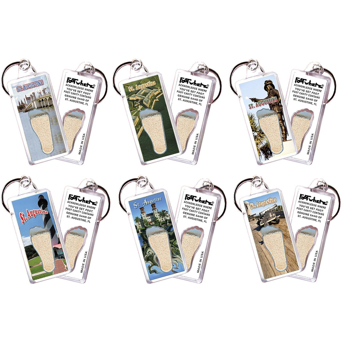 FootWhere Keychain, Small, Clear