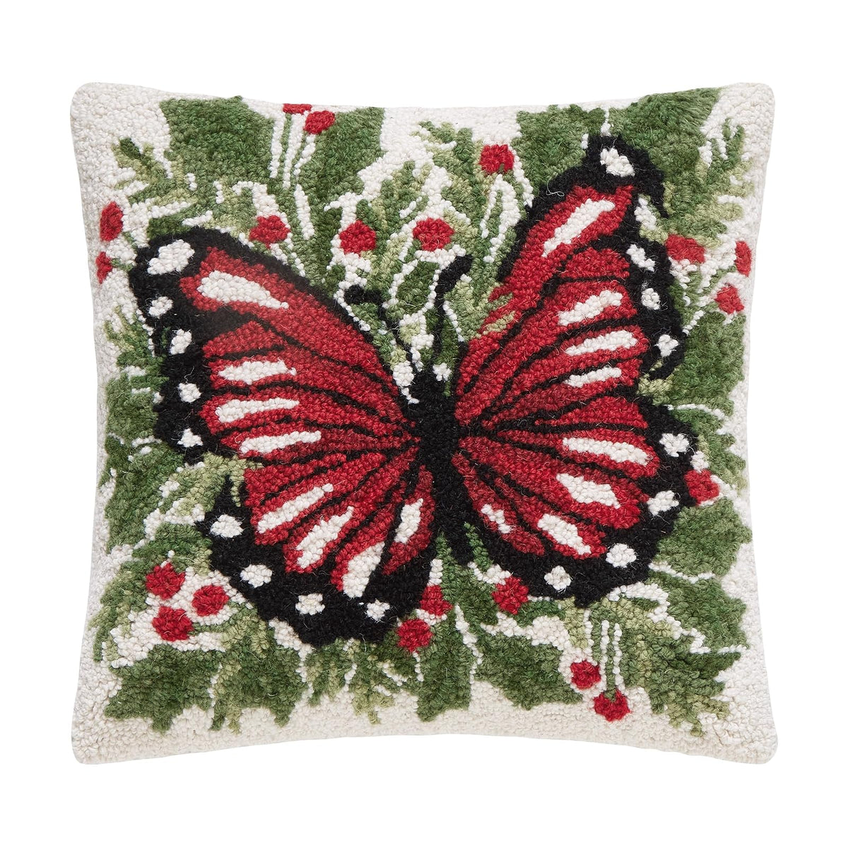 Peking Handicraft Pillow, Large, Red/Black Multi