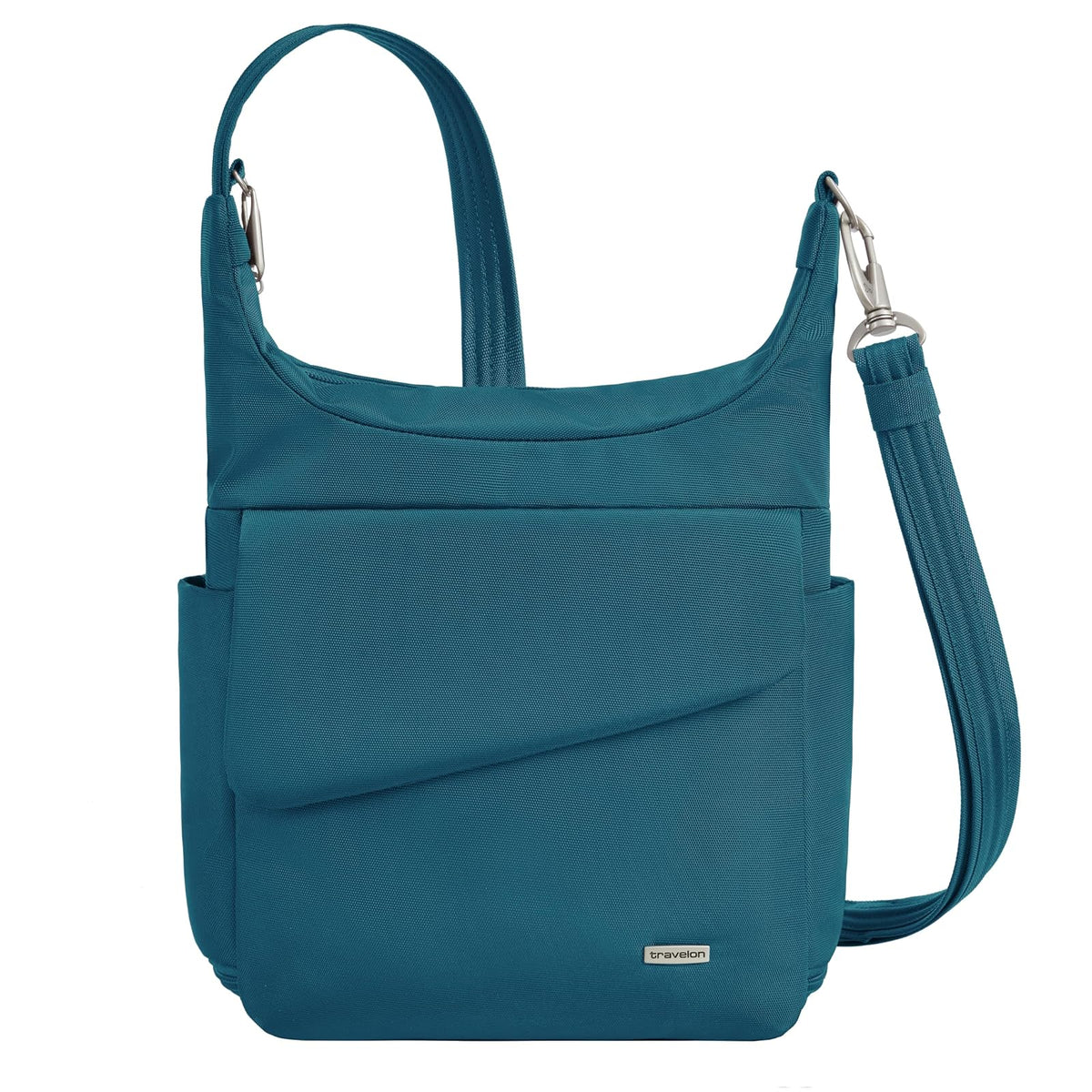 Travelon Handbag, 9" x 12.5" x 3.5" Center Height:9.5", Teal