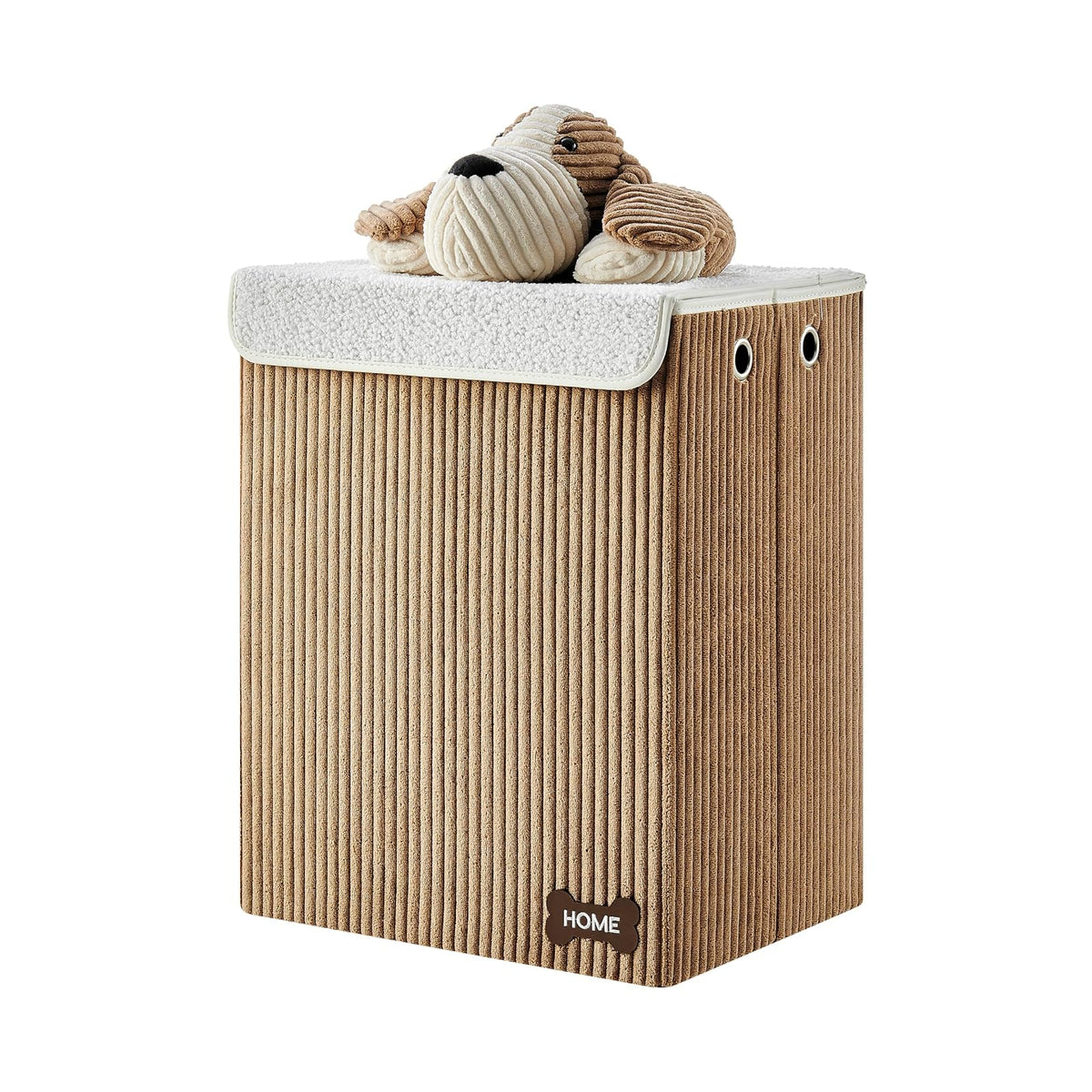 Danya B Laundry Hamper, 12 x 16 x 26 inches, Brown Dog