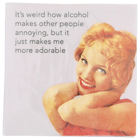 Design Design 624-10195 Makes Me More Adorable Beverage Napkin, Multicolor
