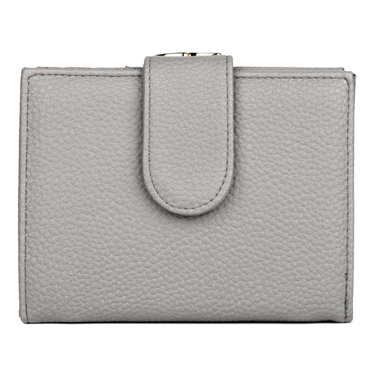Julia Buxton USA Wallet, 5.25" x 4" x 1.5", Grey