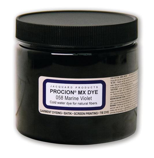 Jacquard Procion Mx Dye - Undisputed King of Tie Dye Powder - Marine Violet - 8oz Net Wt - Cold Water Fiber Reactive Dye Made in USA