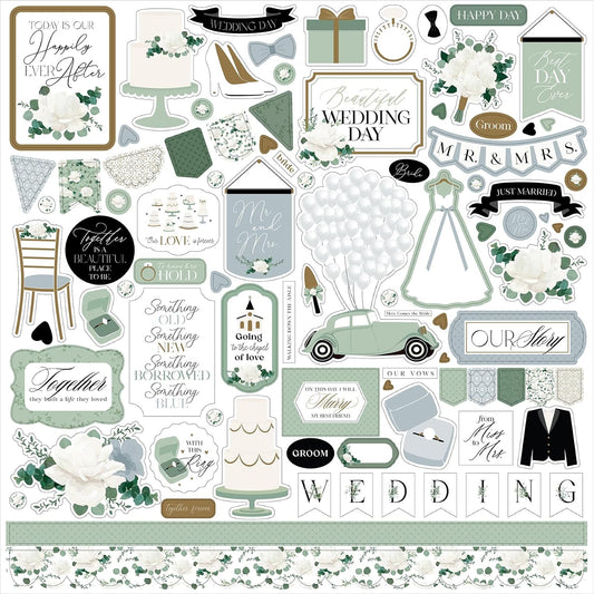 Echo Park Paper Sticker Decal, 12"x12", Multi-colored