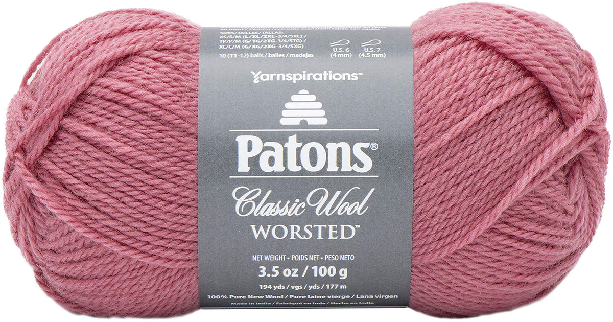 Patons Yarn, 3.5 oz, 194 yds, Rose