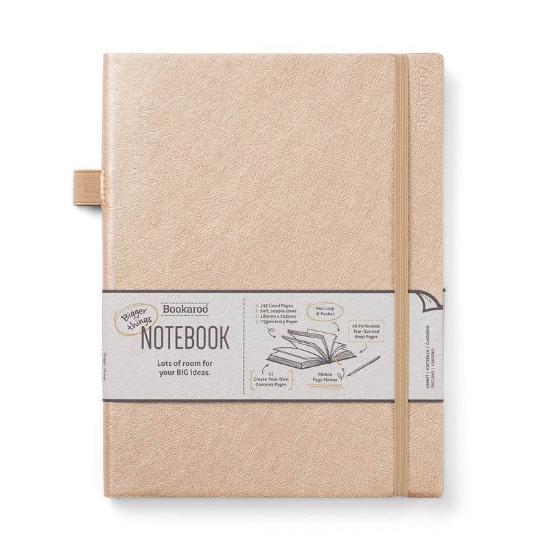 IF Bookaroo Bigger Things Notebook Journal - Gold