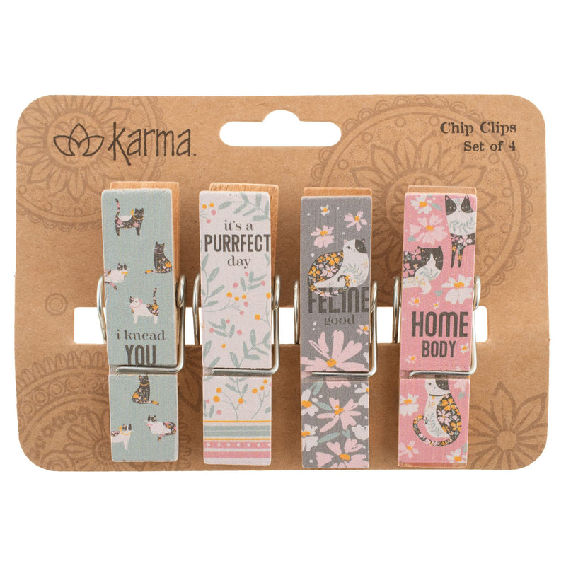 Karma Gifts Chip Clips, One Size, Cat