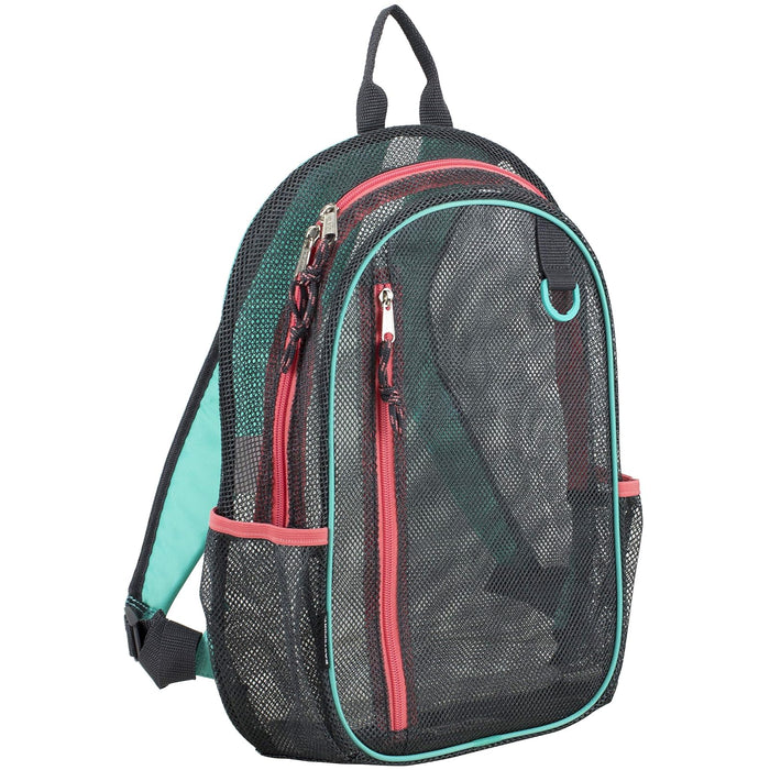 Eastsport Backpack, Large, Graphite/Turquoise/Sweet Coral