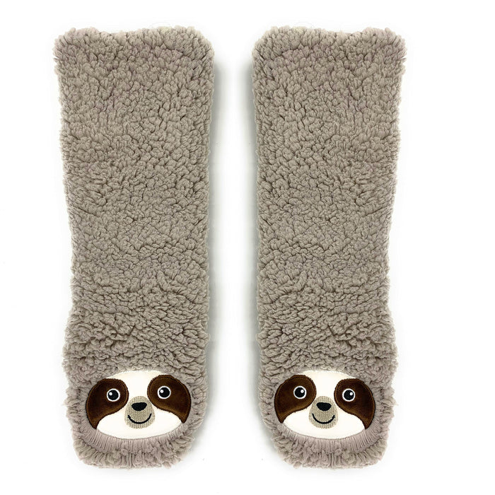 ooohyeah Women’s Slipper Socks, Llama, Unicorn, Penguin, Pig, Bunny, Kitty, Super Warm Cozy Soft Pet Animal Sherpa Slippers (Sloth Time)