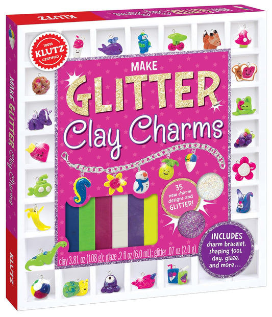 Klutz Make Glitter Clay Charms Craft Kit