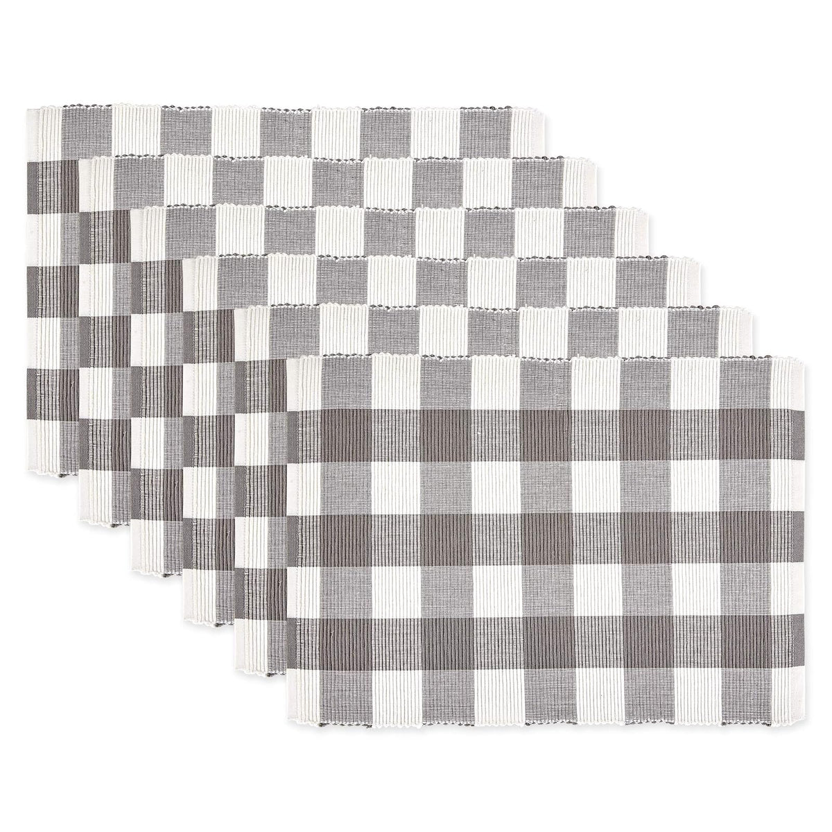 DII Placemat, 13x19", Gray & White