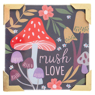 Karma Decorative Magnet, 2.5" x 2.5", Mushroom
