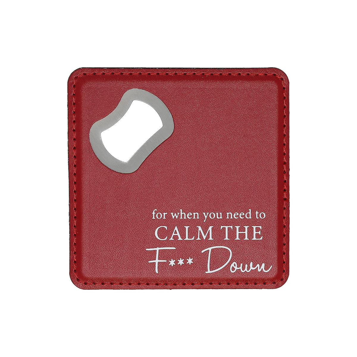 Pavilion Gift Company Drink Coaster, 4", Red, White
