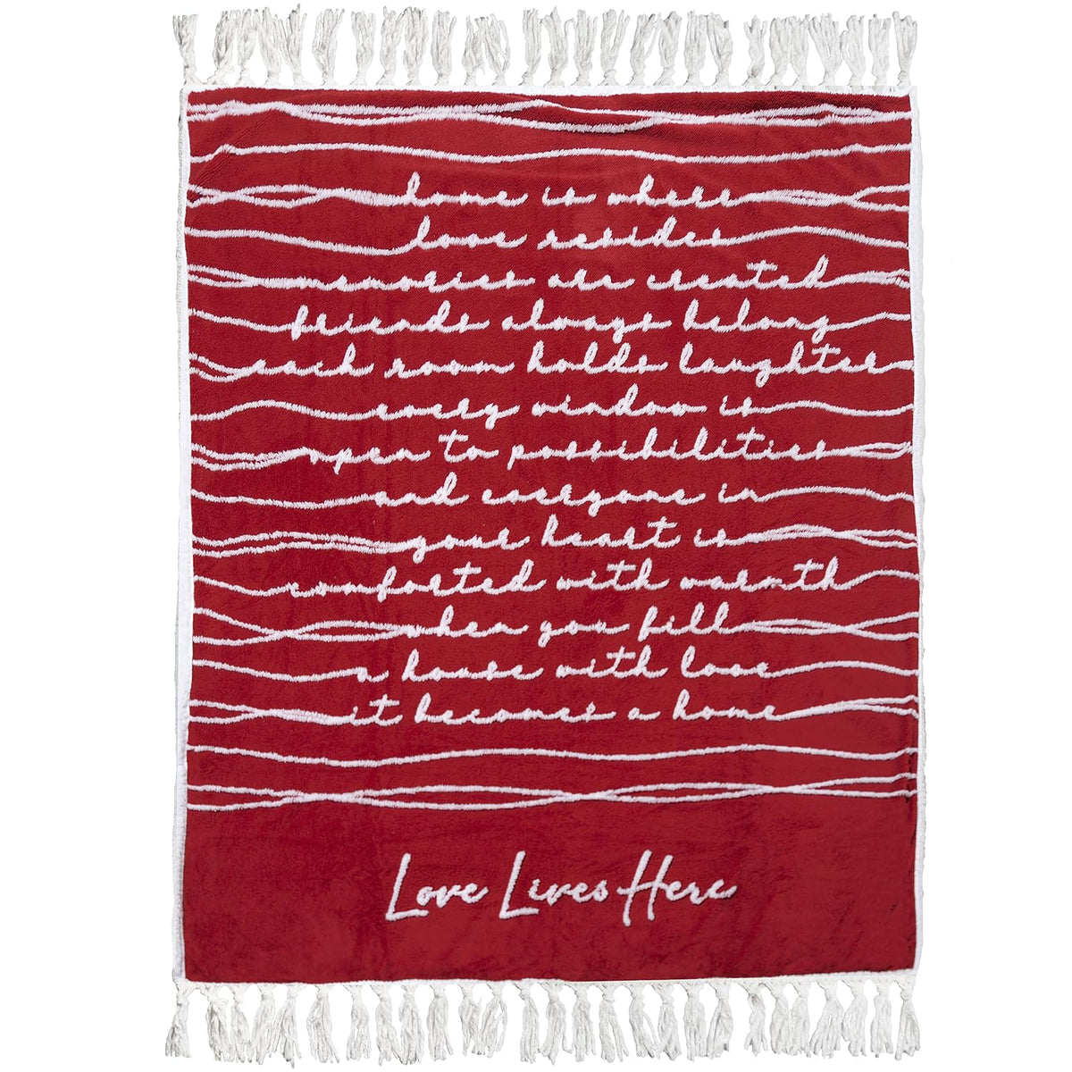 Pavilion Gift Company Blanket, 50" x 60", Red, White