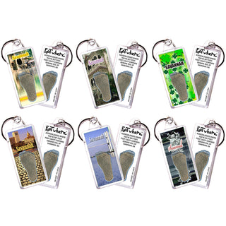 FootWhere Keychain, Small, Clear