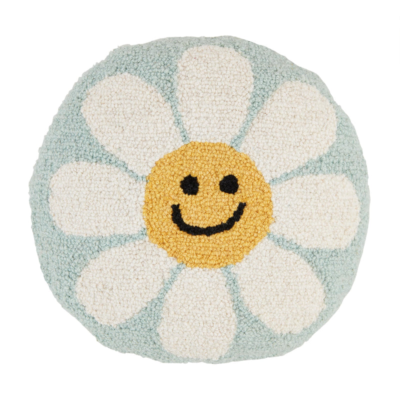 Mud Pie Mud PieFlower Hook Wool Pillow, Flower