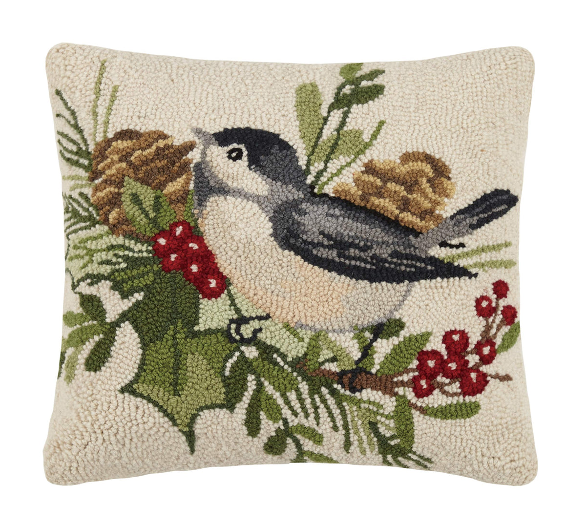 Peking Handicraft Pillow, 16 inches square, Multicolor