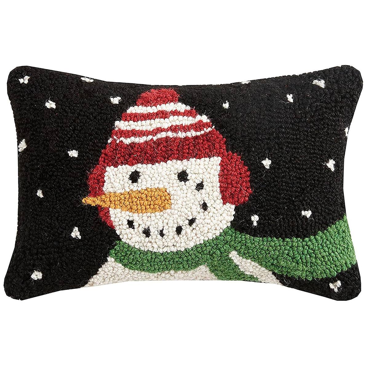 Peking Handicraft Pillow, 8 inches x 12 inches, Green and White